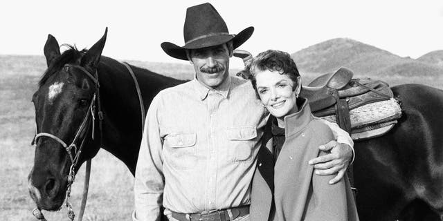 Sam Elliott, who appears here with Jane Russell, made his mark in the West during his decades-long career.