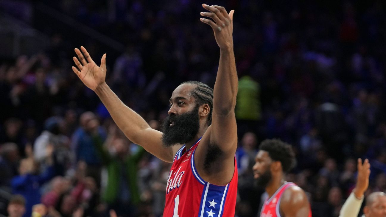 Philadelphia 76ers star James Harden beamed by the reception at his home debut - 'Love, fans, it feels like home'