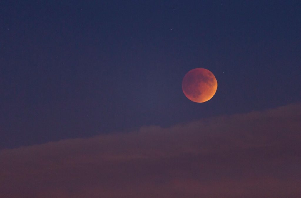 The moon will turn red during the total lunar eclipse on Sunday night
