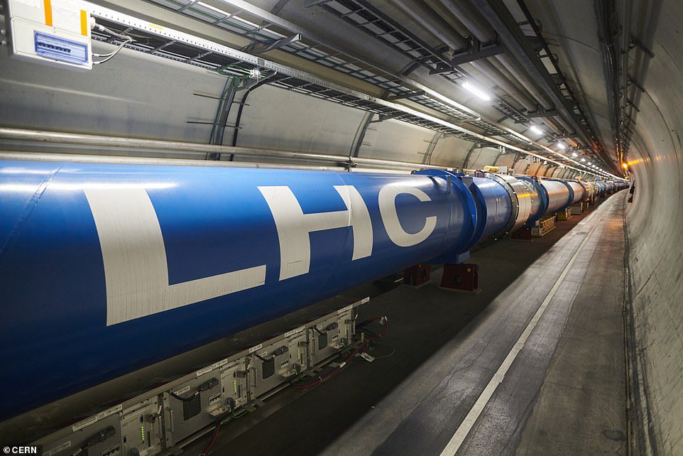 CERN is one of the world's largest scientific institutions, and is home to more than 2,000 scientists working on many physics projects.  The above image is of a series of LHC dipole magnets inside a tunnel at the end of the second long shutdown, when the facility at CERN was upgraded for a few years so that protons could be bumped together at much higher energy ranges when the 3 July start-up