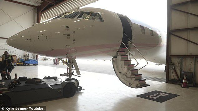Amazes the eye: Kylie's Bombardier Global 7500 luxury jet was purchased in 2020 for a rumored $72.8 million.