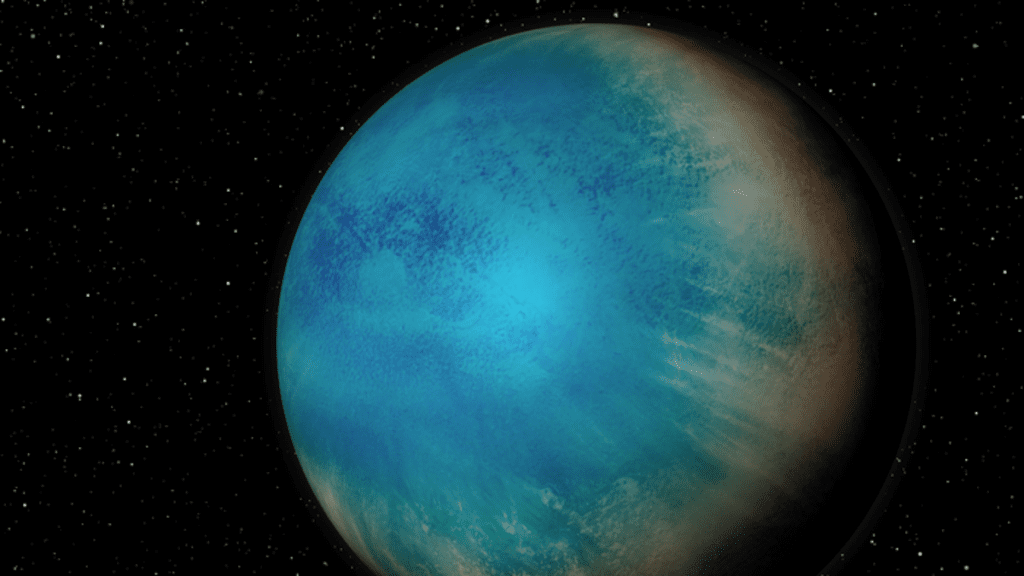 Astronomers have discovered a new planet soon likely to be completely covered in water.