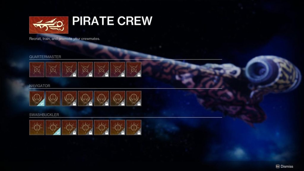 Don't choose to unlock the Pirate Crew in Destiny 2