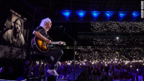 The star-studded lineup included Queen guitarist Brian May.