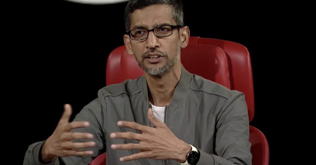 Here's Sundar Pichai wearing the Google Pixel Watch