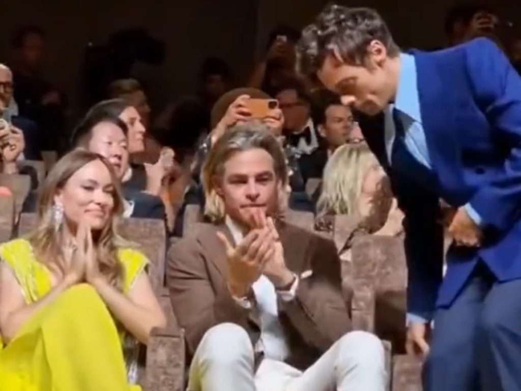 Harry Styles and Chris Pine deny 'spitting' rumor sparked by viral video from Don't Worry Darling premiere